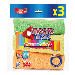 Macromax Mikrofiber Bez 3'lü